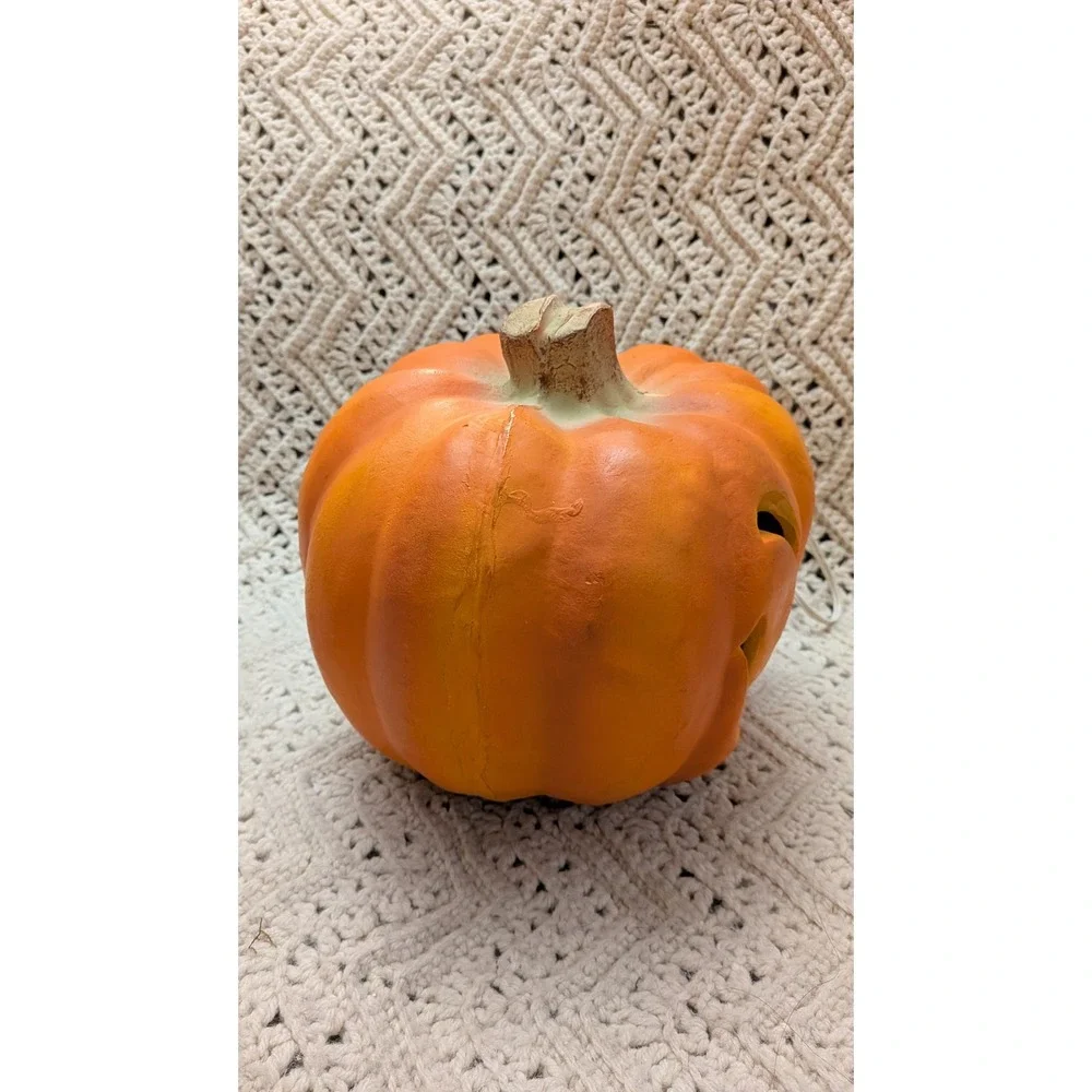 Vintage 1993 Trendmasters Halloween Light Up Foam Pumpkin Jack O Lantern